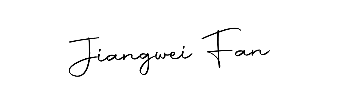 How to make Jiangwei Fan name signature. Use Autography-DOLnW style for creating short signs online. This is the latest handwritten sign. Jiangwei Fan signature style 10 images and pictures png