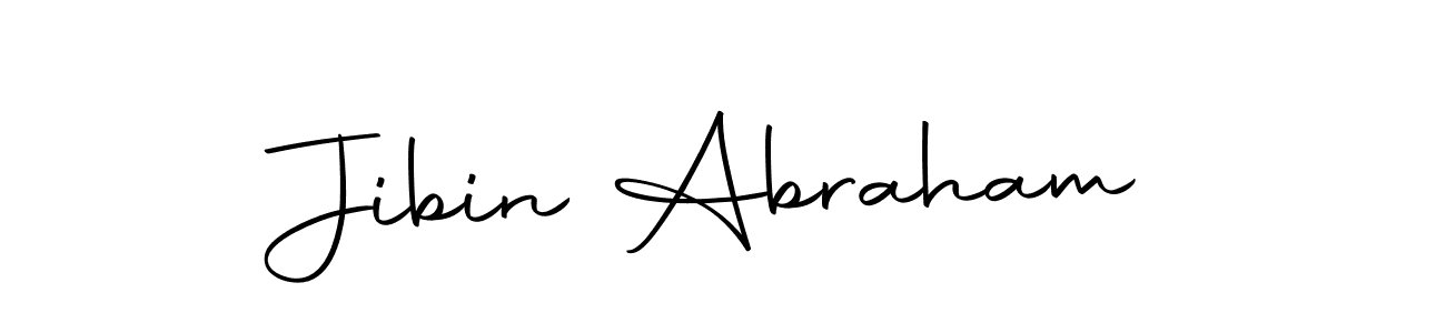 Create a beautiful signature design for name Jibin Abraham. With this signature (Autography-DOLnW) fonts, you can make a handwritten signature for free. Jibin Abraham signature style 10 images and pictures png