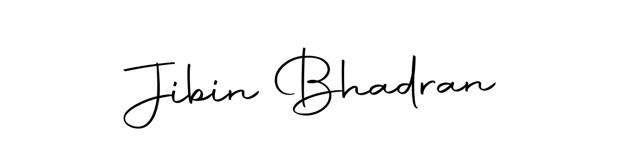 if you are searching for the best signature style for your name Jibin Bhadran. so please give up your signature search. here we have designed multiple signature styles  using Autography-DOLnW. Jibin Bhadran signature style 10 images and pictures png