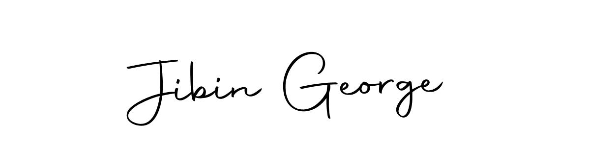 Jibin George stylish signature style. Best Handwritten Sign (Autography-DOLnW) for my name. Handwritten Signature Collection Ideas for my name Jibin George. Jibin George signature style 10 images and pictures png