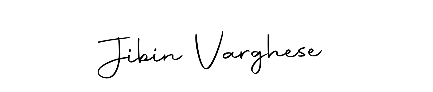 How to make Jibin Varghese name signature. Use Autography-DOLnW style for creating short signs online. This is the latest handwritten sign. Jibin Varghese signature style 10 images and pictures png