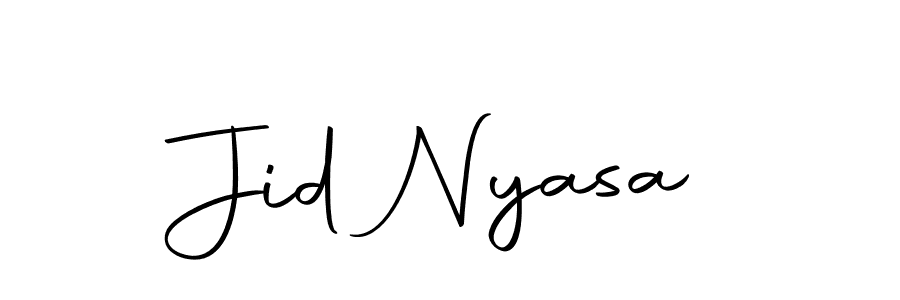 The best way (Autography-DOLnW) to make a short signature is to pick only two or three words in your name. The name Jid Nyasa include a total of six letters. For converting this name. Jid Nyasa signature style 10 images and pictures png