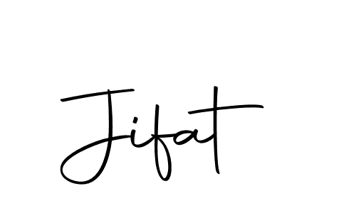 Jifat stylish signature style. Best Handwritten Sign (Autography-DOLnW) for my name. Handwritten Signature Collection Ideas for my name Jifat. Jifat signature style 10 images and pictures png