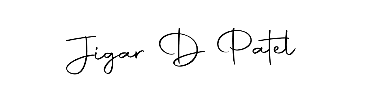 Design your own signature with our free online signature maker. With this signature software, you can create a handwritten (Autography-DOLnW) signature for name Jigar D Patel. Jigar D Patel signature style 10 images and pictures png