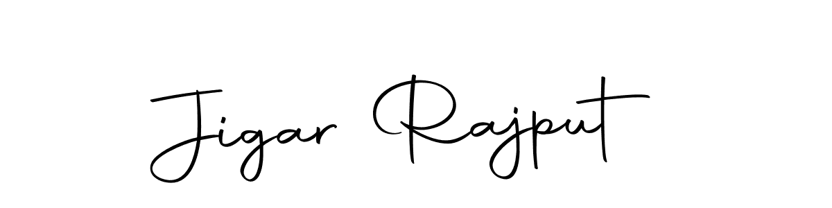 Create a beautiful signature design for name Jigar Rajput. With this signature (Autography-DOLnW) fonts, you can make a handwritten signature for free. Jigar Rajput signature style 10 images and pictures png