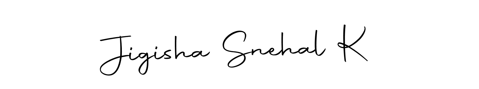 Use a signature maker to create a handwritten signature online. With this signature software, you can design (Autography-DOLnW) your own signature for name Jigisha Snehal K. Jigisha Snehal K signature style 10 images and pictures png