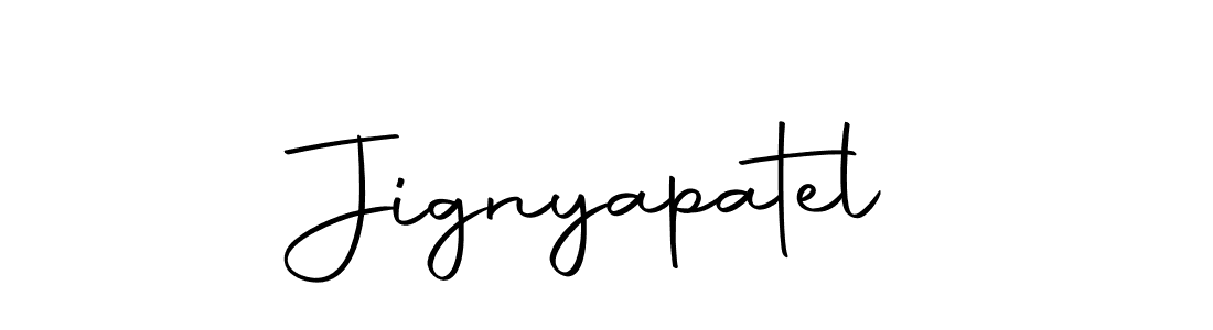 Design your own signature with our free online signature maker. With this signature software, you can create a handwritten (Autography-DOLnW) signature for name Jignyapatel. Jignyapatel signature style 10 images and pictures png