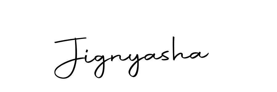 Design your own signature with our free online signature maker. With this signature software, you can create a handwritten (Autography-DOLnW) signature for name Jignyasha. Jignyasha signature style 10 images and pictures png