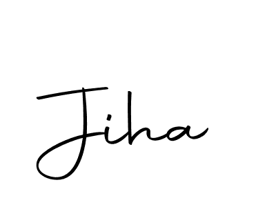 Jiha stylish signature style. Best Handwritten Sign (Autography-DOLnW) for my name. Handwritten Signature Collection Ideas for my name Jiha. Jiha signature style 10 images and pictures png