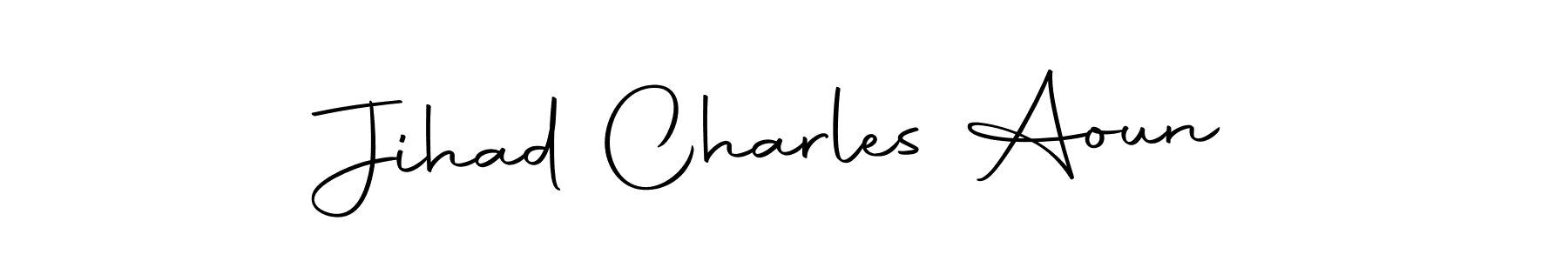 Use a signature maker to create a handwritten signature online. With this signature software, you can design (Autography-DOLnW) your own signature for name Jihad Charles Aoun. Jihad Charles Aoun signature style 10 images and pictures png