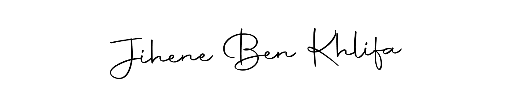 Design your own signature with our free online signature maker. With this signature software, you can create a handwritten (Autography-DOLnW) signature for name Jihene Ben Khlifa. Jihene Ben Khlifa signature style 10 images and pictures png