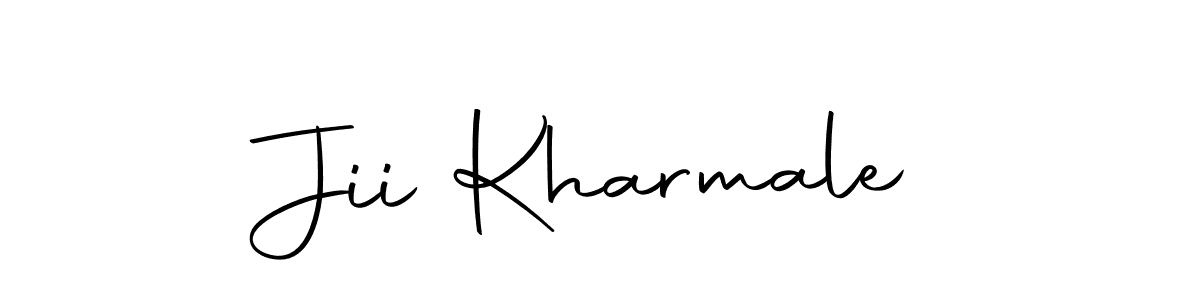 Create a beautiful signature design for name Jii Kharmale. With this signature (Autography-DOLnW) fonts, you can make a handwritten signature for free. Jii Kharmale signature style 10 images and pictures png