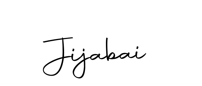 Use a signature maker to create a handwritten signature online. With this signature software, you can design (Autography-DOLnW) your own signature for name Jijabai. Jijabai signature style 10 images and pictures png