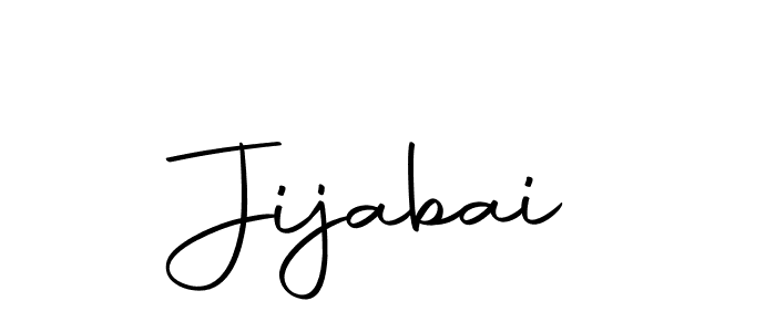 Use a signature maker to create a handwritten signature online. With this signature software, you can design (Autography-DOLnW) your own signature for name Jijabai. Jijabai signature style 10 images and pictures png