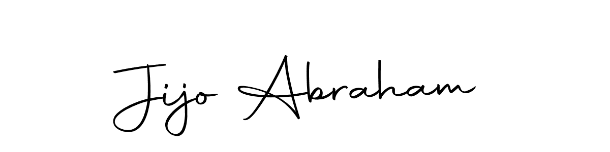 How to make Jijo Abraham name signature. Use Autography-DOLnW style for creating short signs online. This is the latest handwritten sign. Jijo Abraham signature style 10 images and pictures png