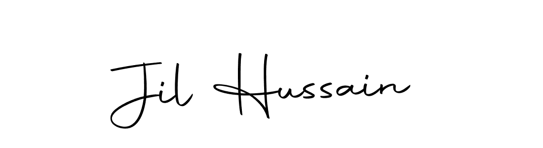 Design your own signature with our free online signature maker. With this signature software, you can create a handwritten (Autography-DOLnW) signature for name Jil Hussain. Jil Hussain signature style 10 images and pictures png