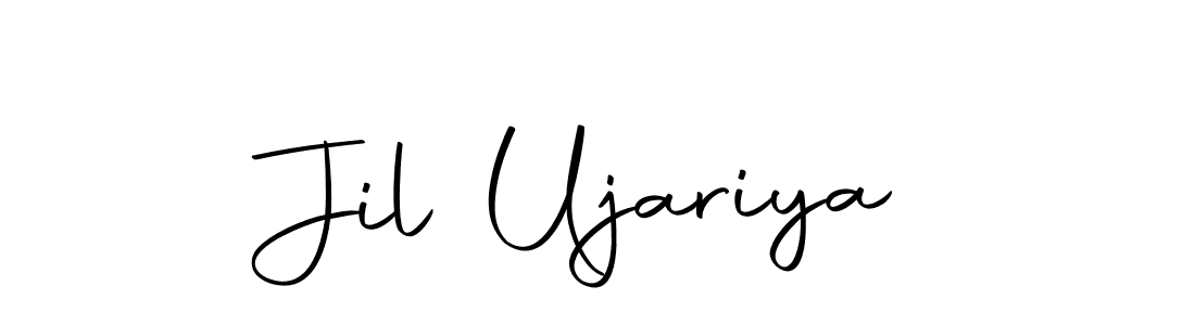 Here are the top 10 professional signature styles for the name Jil Ujariya. These are the best autograph styles you can use for your name. Jil Ujariya signature style 10 images and pictures png