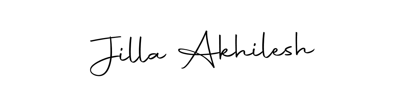 You can use this online signature creator to create a handwritten signature for the name Jilla Akhilesh. This is the best online autograph maker. Jilla Akhilesh signature style 10 images and pictures png