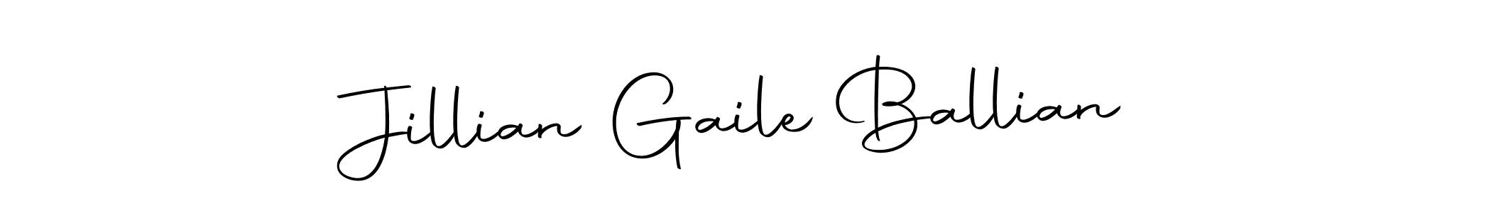 You should practise on your own different ways (Autography-DOLnW) to write your name (Jillian Gaile Ballian) in signature. don't let someone else do it for you. Jillian Gaile Ballian signature style 10 images and pictures png