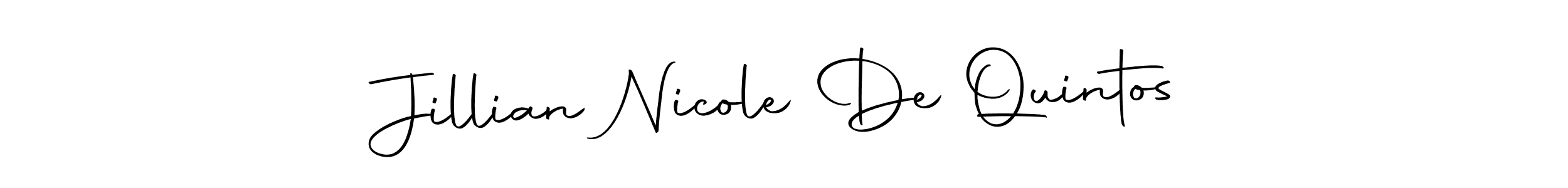 You should practise on your own different ways (Autography-DOLnW) to write your name (Jillian Nicole De Quintos) in signature. don't let someone else do it for you. Jillian Nicole De Quintos signature style 10 images and pictures png