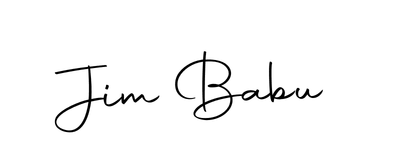 Design your own signature with our free online signature maker. With this signature software, you can create a handwritten (Autography-DOLnW) signature for name Jim Babu. Jim Babu signature style 10 images and pictures png