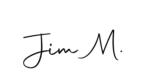 How to make Jim M. signature? Autography-DOLnW is a professional autograph style. Create handwritten signature for Jim M. name. Jim M. signature style 10 images and pictures png