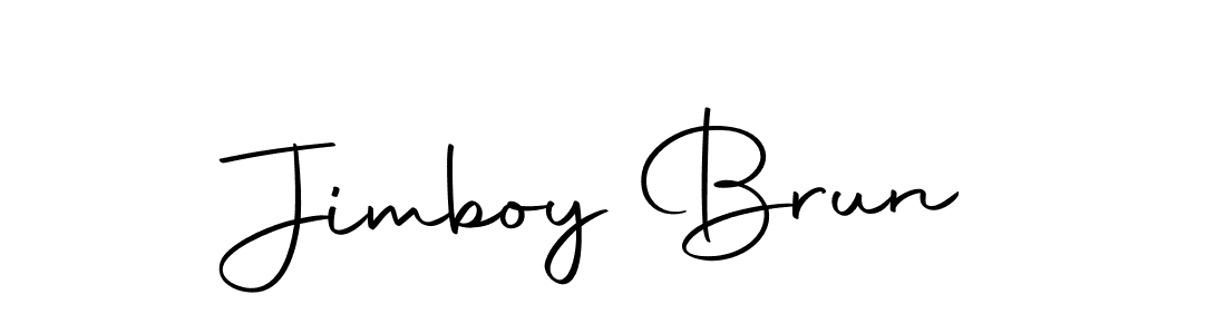 How to make Jimboy Brun name signature. Use Autography-DOLnW style for creating short signs online. This is the latest handwritten sign. Jimboy Brun signature style 10 images and pictures png