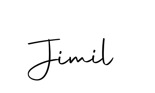 How to make Jimil name signature. Use Autography-DOLnW style for creating short signs online. This is the latest handwritten sign. Jimil signature style 10 images and pictures png