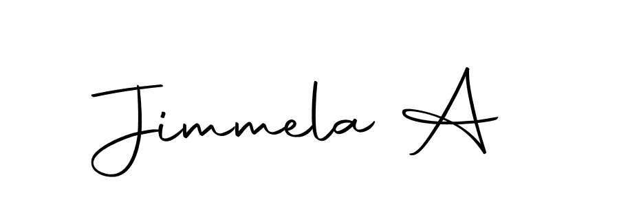 Also we have Jimmela A name is the best signature style. Create professional handwritten signature collection using Autography-DOLnW autograph style. Jimmela A signature style 10 images and pictures png