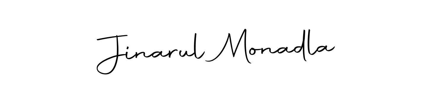 Create a beautiful signature design for name Jinarul Monadla. With this signature (Autography-DOLnW) fonts, you can make a handwritten signature for free. Jinarul Monadla signature style 10 images and pictures png