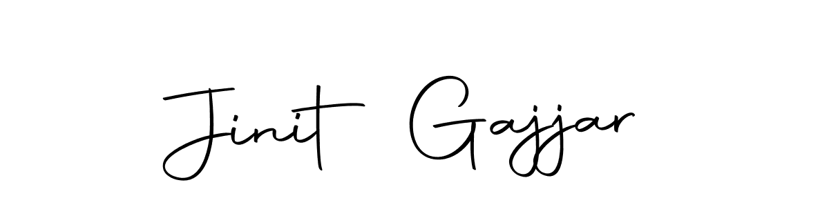 How to make Jinit Gajjar name signature. Use Autography-DOLnW style for creating short signs online. This is the latest handwritten sign. Jinit Gajjar signature style 10 images and pictures png