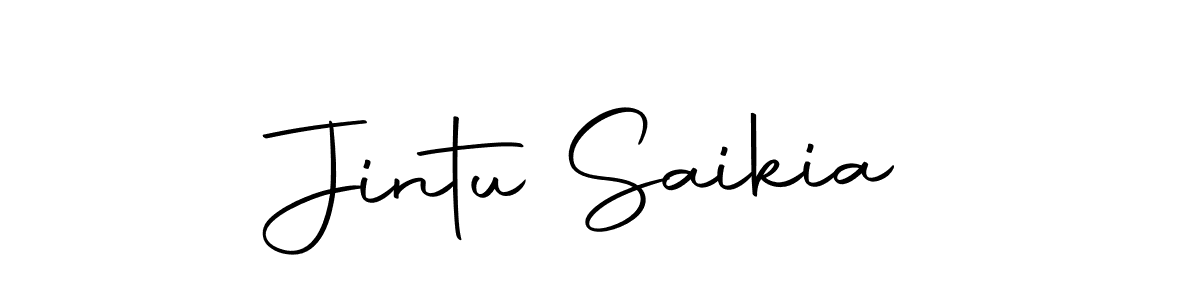 Design your own signature with our free online signature maker. With this signature software, you can create a handwritten (Autography-DOLnW) signature for name Jintu Saikia. Jintu Saikia signature style 10 images and pictures png