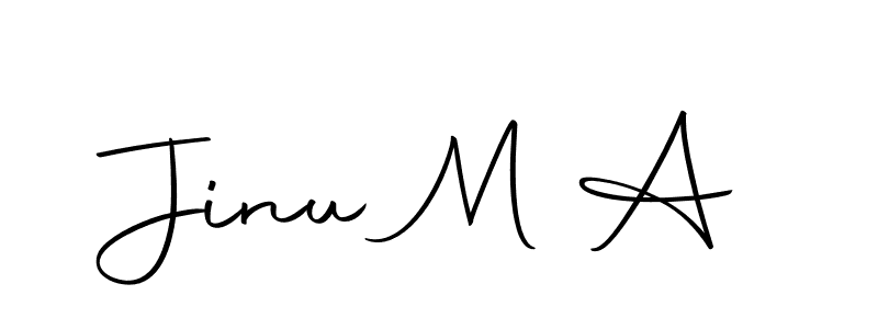 It looks lik you need a new signature style for name Jinu M A. Design unique handwritten (Autography-DOLnW) signature with our free signature maker in just a few clicks. Jinu M A signature style 10 images and pictures png