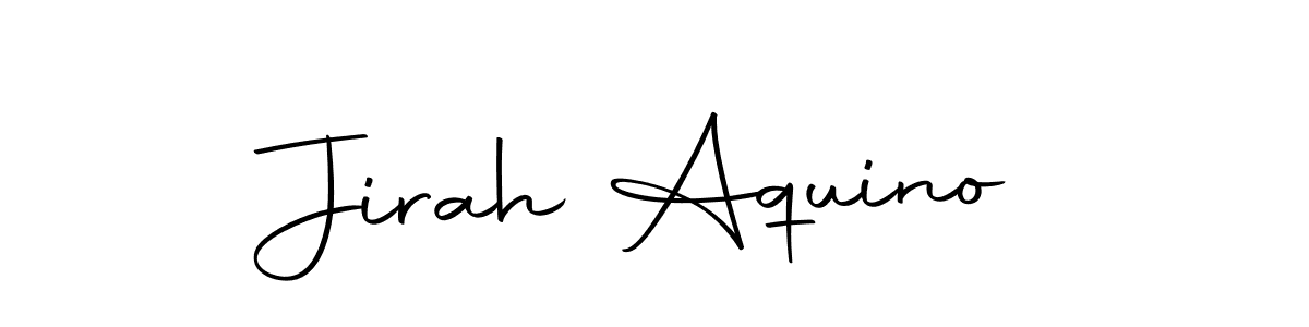 Design your own signature with our free online signature maker. With this signature software, you can create a handwritten (Autography-DOLnW) signature for name Jirah Aquino. Jirah Aquino signature style 10 images and pictures png