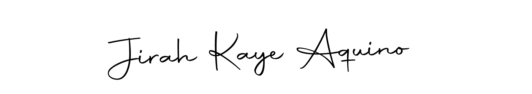 Make a beautiful signature design for name Jirah Kaye Aquino. Use this online signature maker to create a handwritten signature for free. Jirah Kaye Aquino signature style 10 images and pictures png