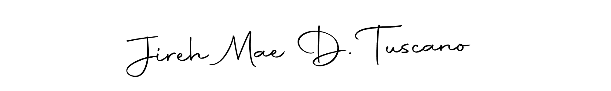 Autography-DOLnW is a professional signature style that is perfect for those who want to add a touch of class to their signature. It is also a great choice for those who want to make their signature more unique. Get Jireh Mae D. Tuscano name to fancy signature for free. Jireh Mae D. Tuscano signature style 10 images and pictures png