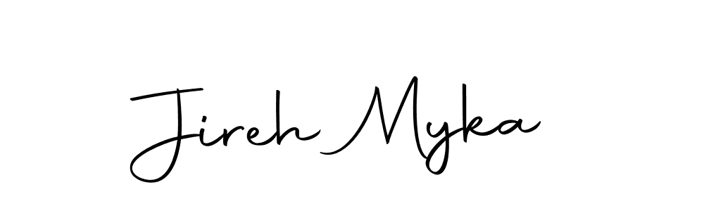 Create a beautiful signature design for name Jireh Myka. With this signature (Autography-DOLnW) fonts, you can make a handwritten signature for free. Jireh Myka signature style 10 images and pictures png