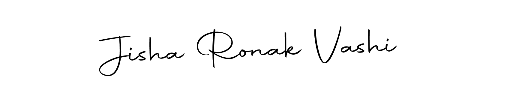 Autography-DOLnW is a professional signature style that is perfect for those who want to add a touch of class to their signature. It is also a great choice for those who want to make their signature more unique. Get Jisha Ronak Vashi name to fancy signature for free. Jisha Ronak Vashi signature style 10 images and pictures png