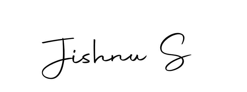 Create a beautiful signature design for name Jishnu S. With this signature (Autography-DOLnW) fonts, you can make a handwritten signature for free. Jishnu S signature style 10 images and pictures png