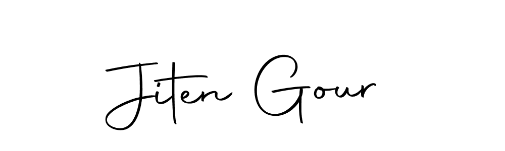 How to make Jiten Gour name signature. Use Autography-DOLnW style for creating short signs online. This is the latest handwritten sign. Jiten Gour signature style 10 images and pictures png