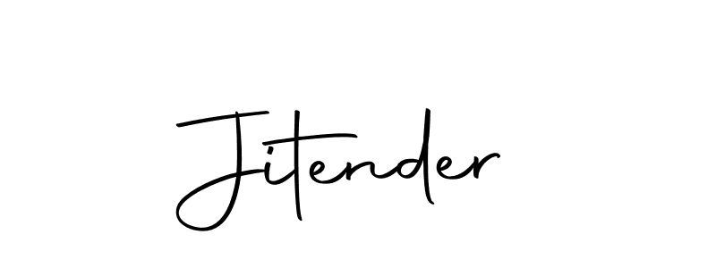 Design your own signature with our free online signature maker. With this signature software, you can create a handwritten (Autography-DOLnW) signature for name Jitender. Jitender signature style 10 images and pictures png