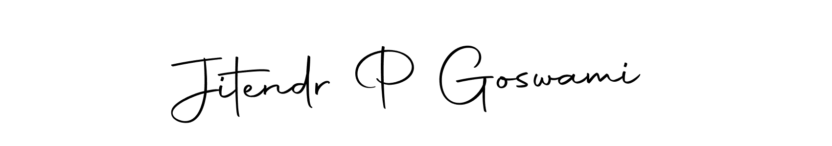 Make a beautiful signature design for name Jitendr P Goswami. With this signature (Autography-DOLnW) style, you can create a handwritten signature for free. Jitendr P Goswami signature style 10 images and pictures png