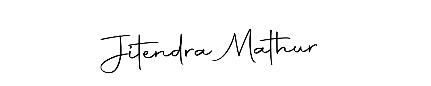 Create a beautiful signature design for name Jitendra Mathur. With this signature (Autography-DOLnW) fonts, you can make a handwritten signature for free. Jitendra Mathur signature style 10 images and pictures png