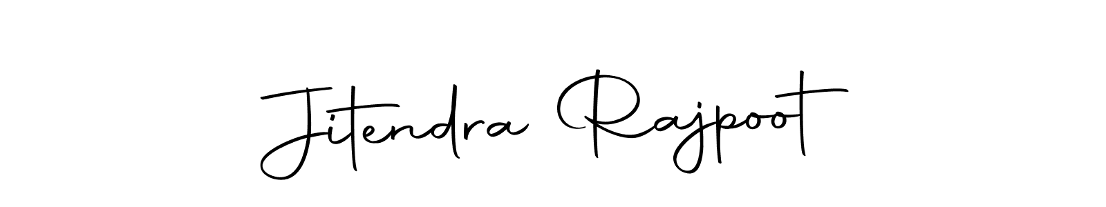 How to make Jitendra Rajpoot name signature. Use Autography-DOLnW style for creating short signs online. This is the latest handwritten sign. Jitendra Rajpoot signature style 10 images and pictures png