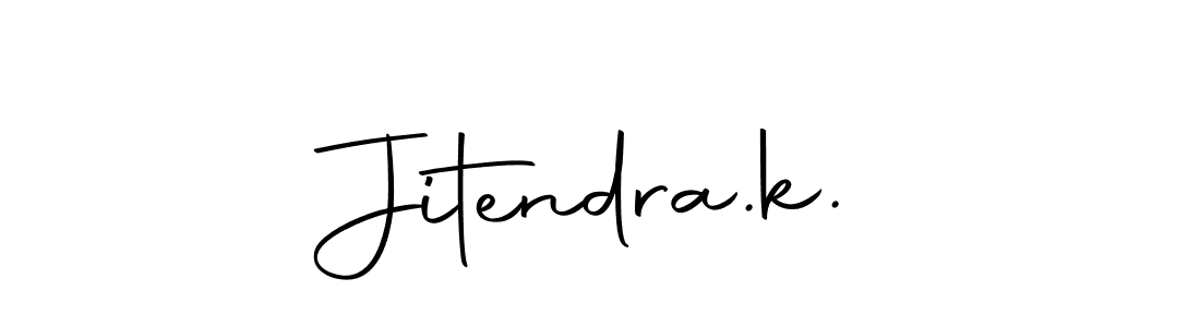 Design your own signature with our free online signature maker. With this signature software, you can create a handwritten (Autography-DOLnW) signature for name Jitendra.k.. Jitendra.k. signature style 10 images and pictures png