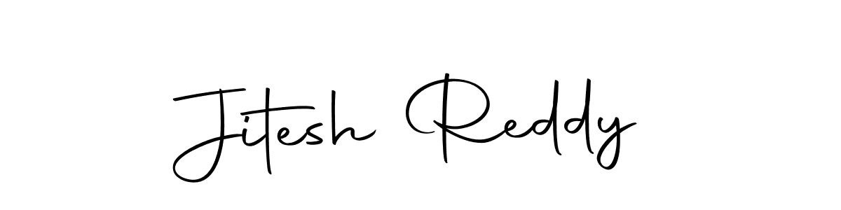 How to make Jitesh Reddy name signature. Use Autography-DOLnW style for creating short signs online. This is the latest handwritten sign. Jitesh Reddy signature style 10 images and pictures png