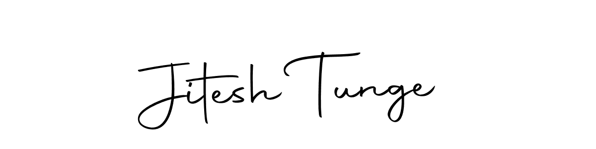 How to make Jitesh Tunge name signature. Use Autography-DOLnW style for creating short signs online. This is the latest handwritten sign. Jitesh Tunge signature style 10 images and pictures png