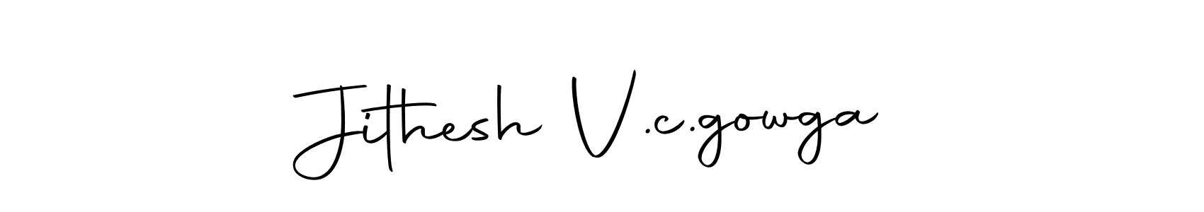 You should practise on your own different ways (Autography-DOLnW) to write your name (Jithesh V.c.gowga) in signature. don't let someone else do it for you. Jithesh V.c.gowga signature style 10 images and pictures png