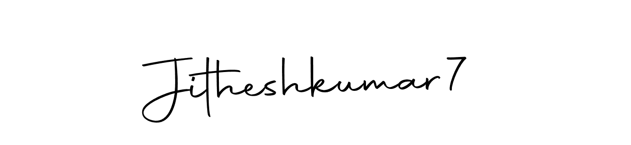 You can use this online signature creator to create a handwritten signature for the name Jitheshkumar7. This is the best online autograph maker. Jitheshkumar7 signature style 10 images and pictures png