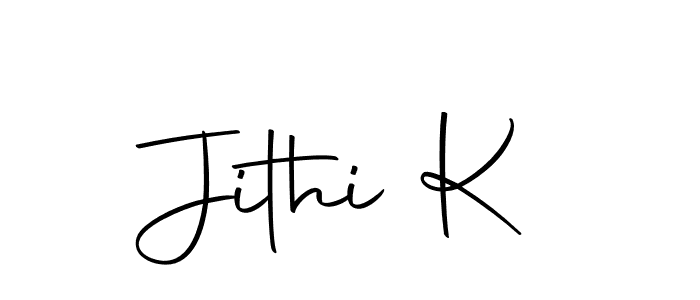 Use a signature maker to create a handwritten signature online. With this signature software, you can design (Autography-DOLnW) your own signature for name Jithi K. Jithi K signature style 10 images and pictures png